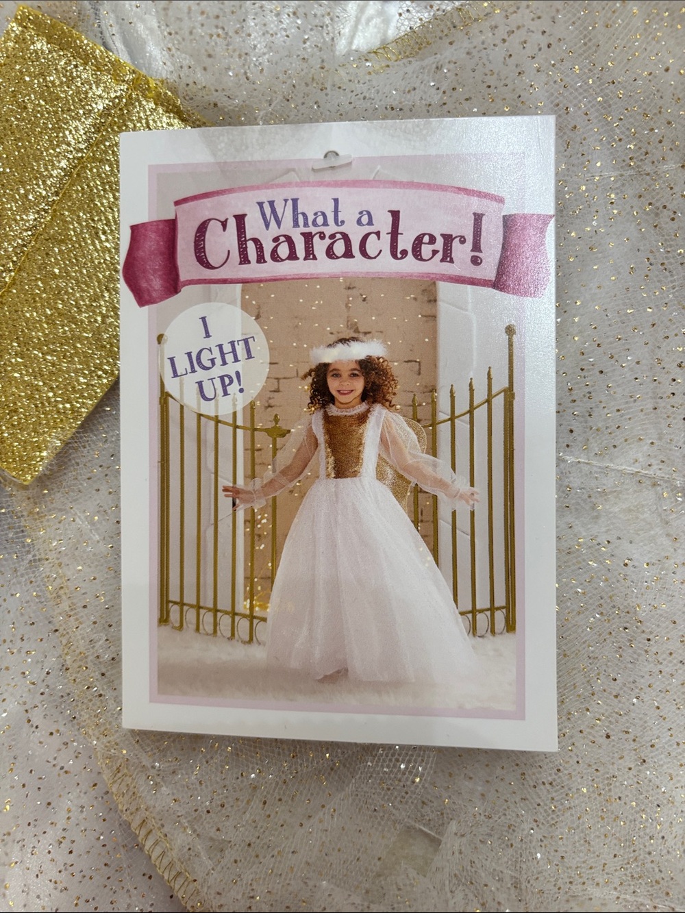 NWT Kids Angel Costume w/ Light Up Halo